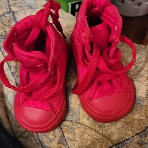 Kids High-Top Sneakers - Red